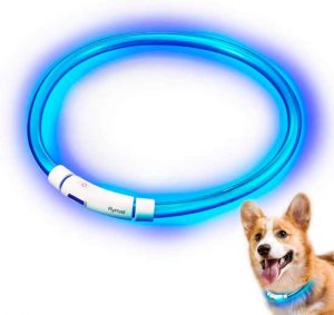Collar-adiestramiento-USB-ajustable-recargable-impermeable-LED